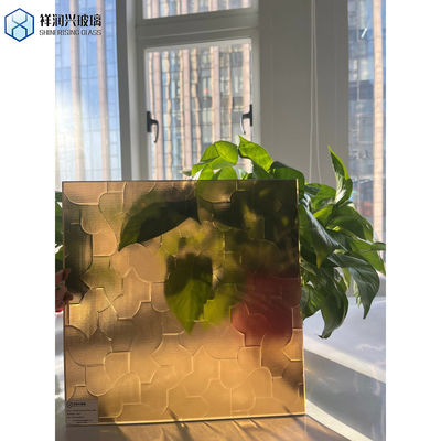 4 мм коричневый Мору флейтированный рисунок 10 мм прозрачное стекло панель перегородки горячего плавления затвердевшее стекло