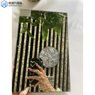 Серебряная отделка Retro Modern Custom Beveled Antique Mirror Tiles для классического настенного искусства
