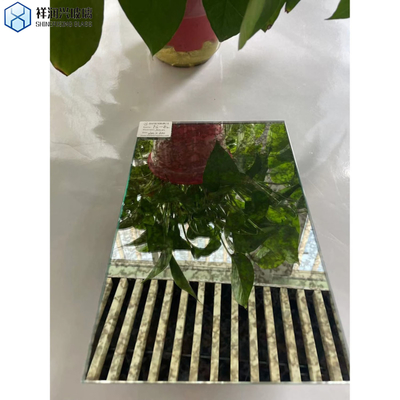 Серебряная отделка Retro Modern Custom Beveled Antique Mirror Tiles для классического настенного искусства