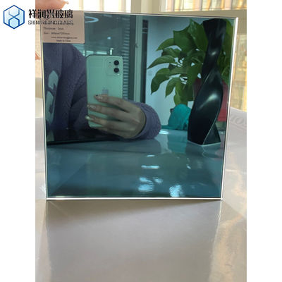 Цветное декоративное зеркальное стекло прямоугольное отражающее черное плавучее стекло для окрашенного стекла