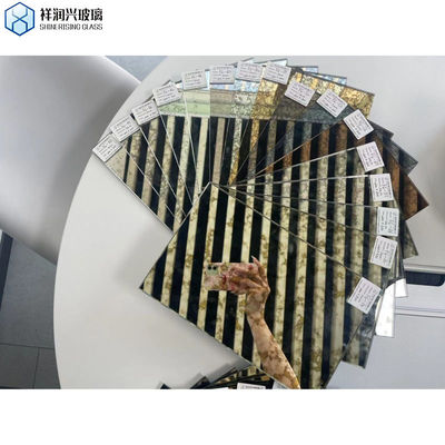 Современный стиль настройка Античное зеркало для ванной стены Декорация зеркального листа